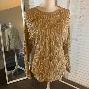 Gold textured sweater